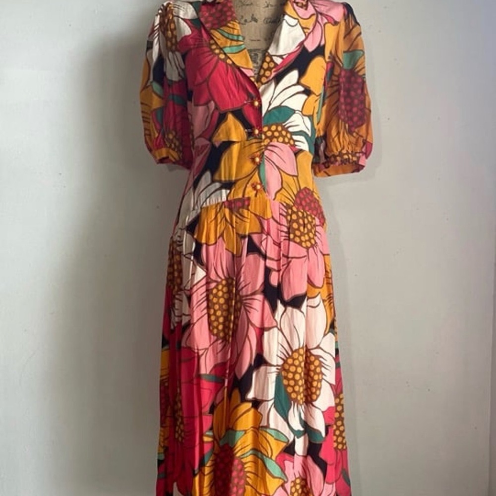 FARM Rio Colorful Floral Midi Dress - Picture 2 of 4